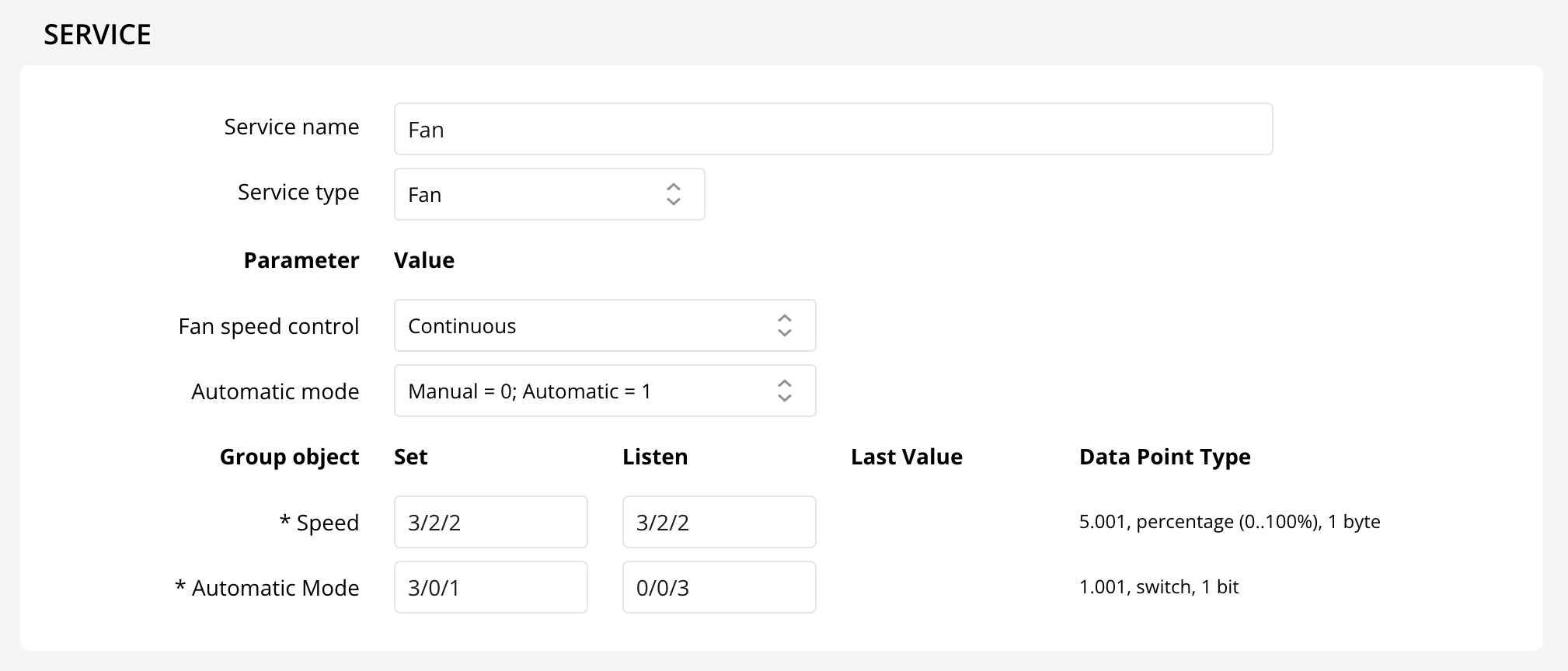 Automatic mode setup