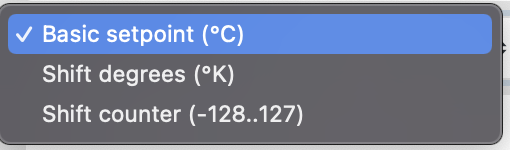 Setpoint parameter screenshot