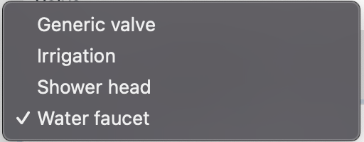 Valve Type Options