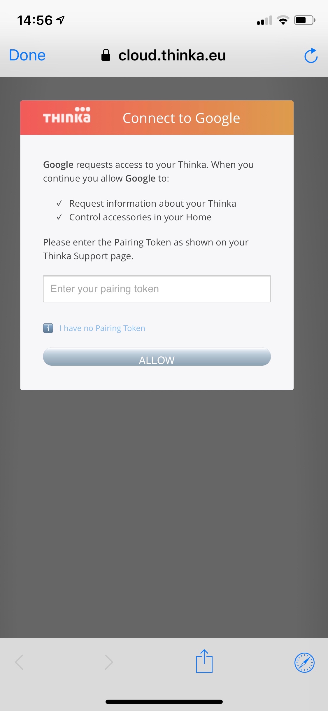 Thinka in Device List