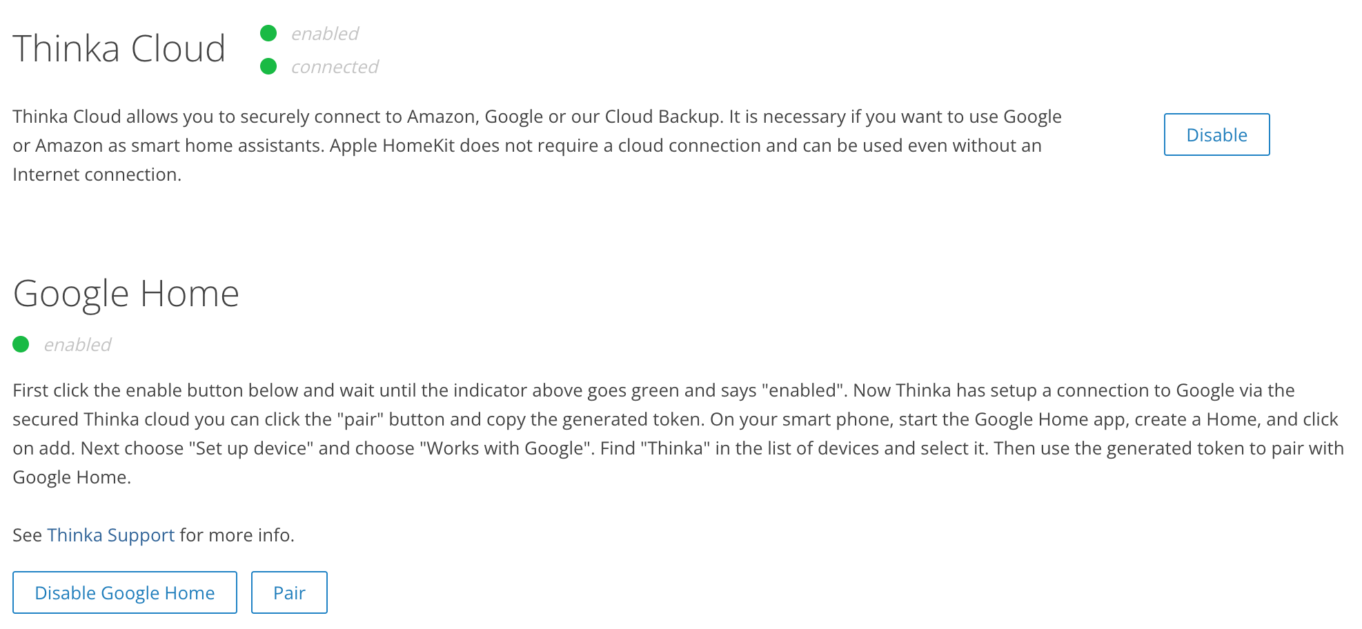 Thinka Cloud Connection Screenshot