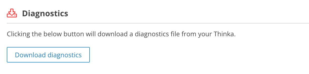 Thinka Diagnostics Screenshot
