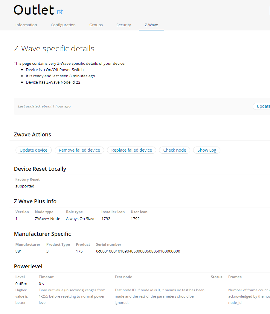 Z-Wave Device Association Tab